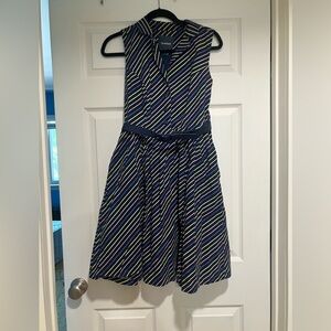 ModCloth Collared Shirtdress with Pastel Stripes and Pockets